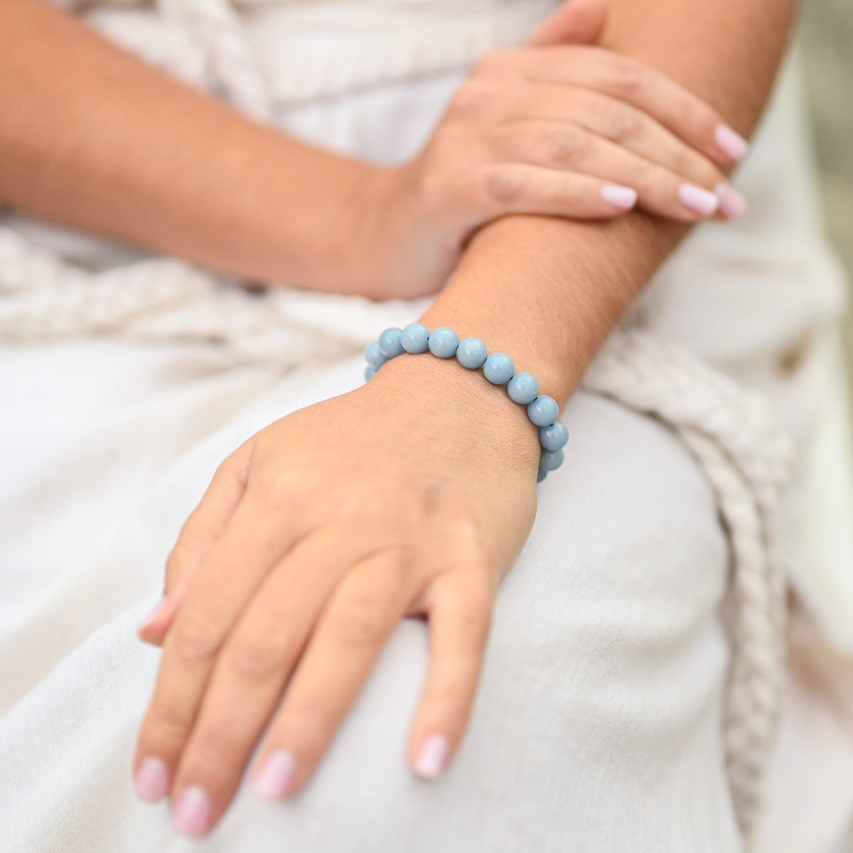 Bracelet Angélite 8mm