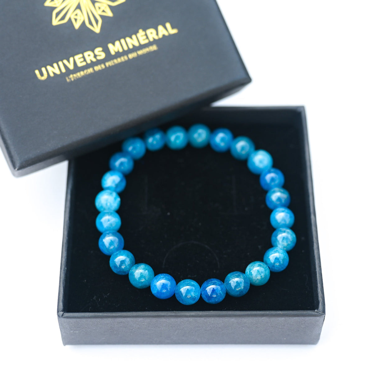 Bracelet Apatite Bleue 8mm
