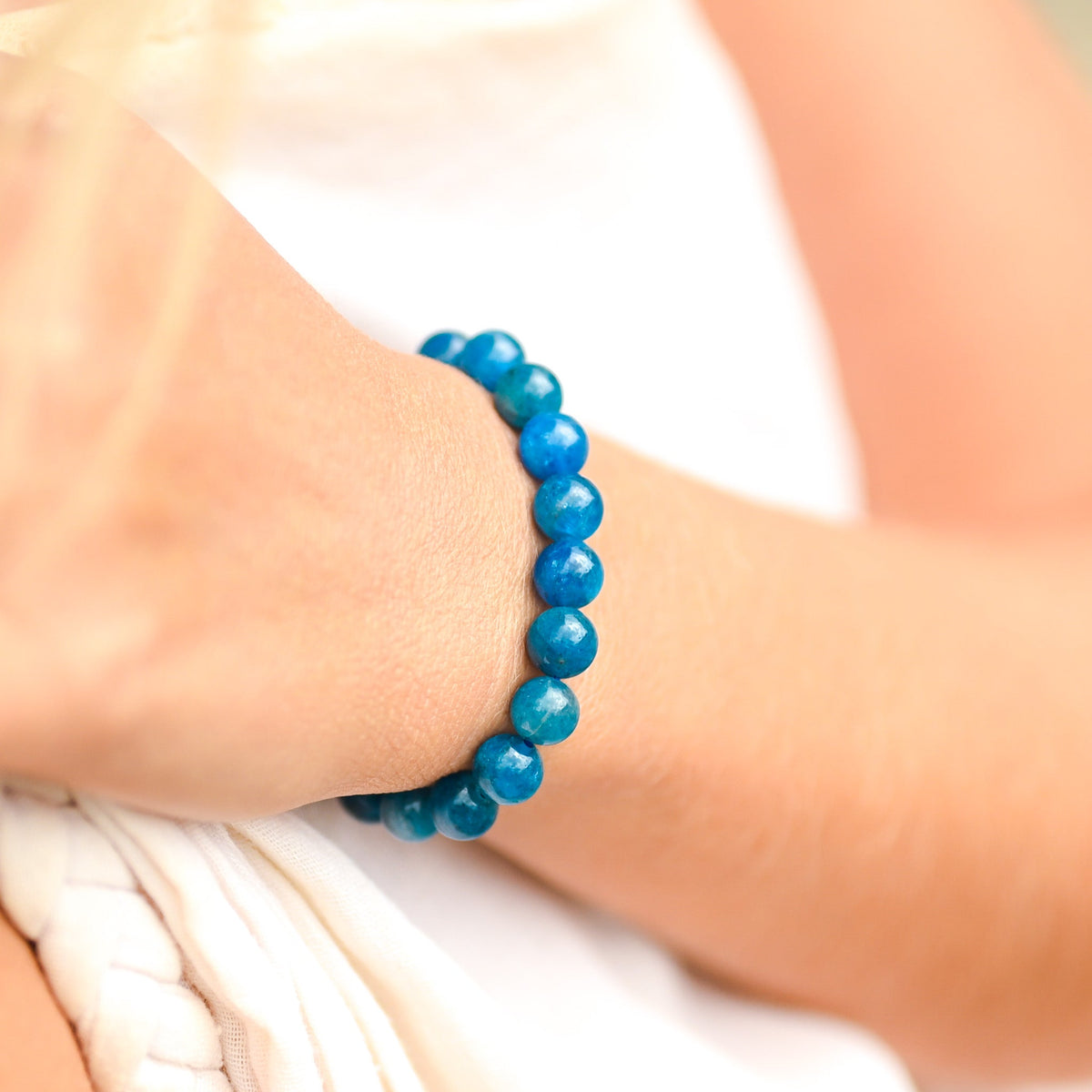 Bracelet Apatite Bleue 8mm