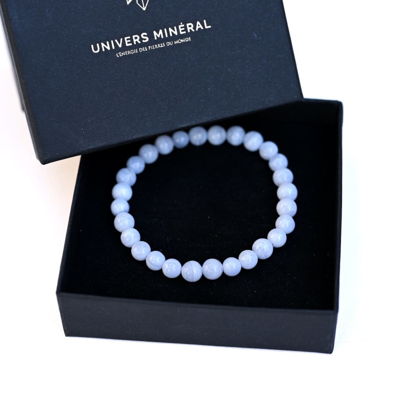 Bracelet Calcédoine bleue | Univers Minéral