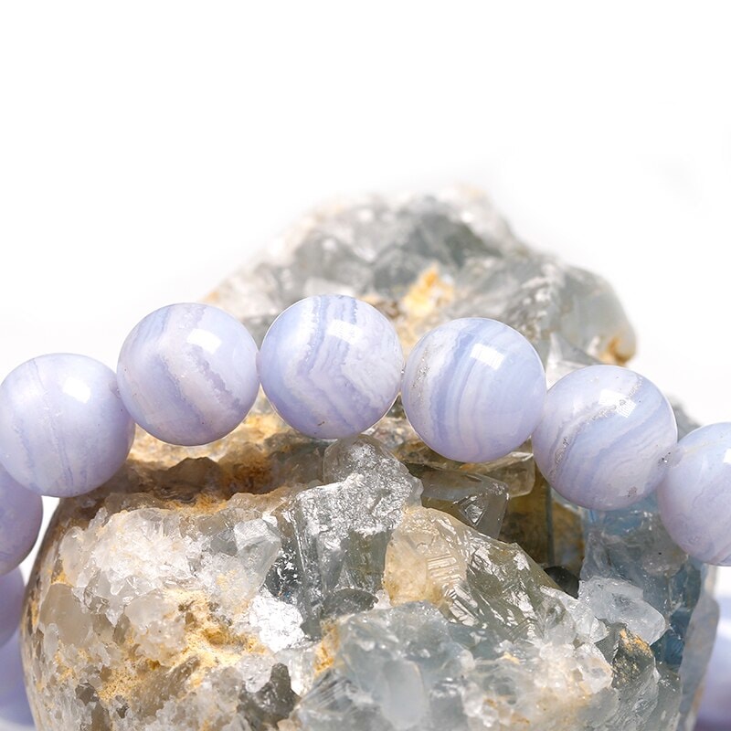 Bracelet Calcédoine bleue | Univers Minéral