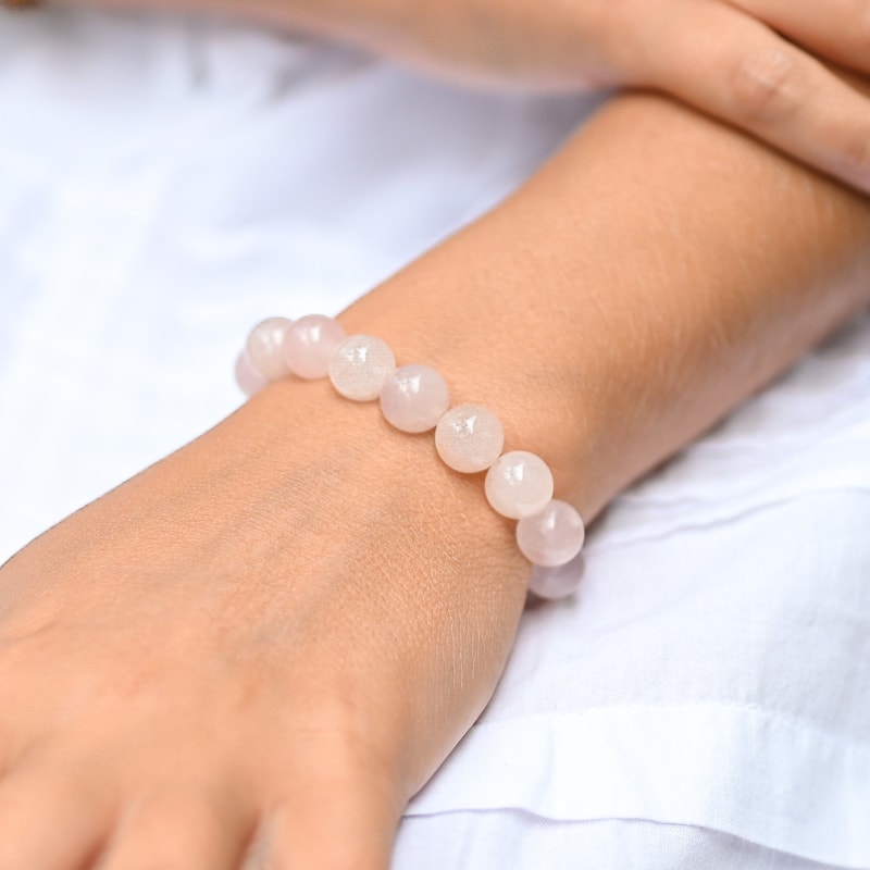 Bracelet de Quartz Rose 10mm | HU