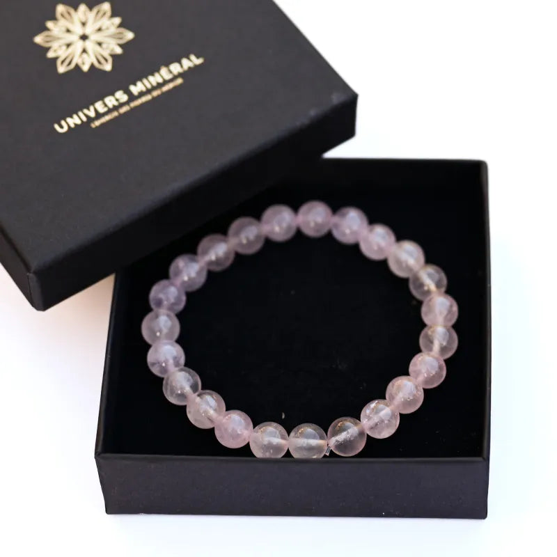 Bracelet de Quartz Rose 8mm