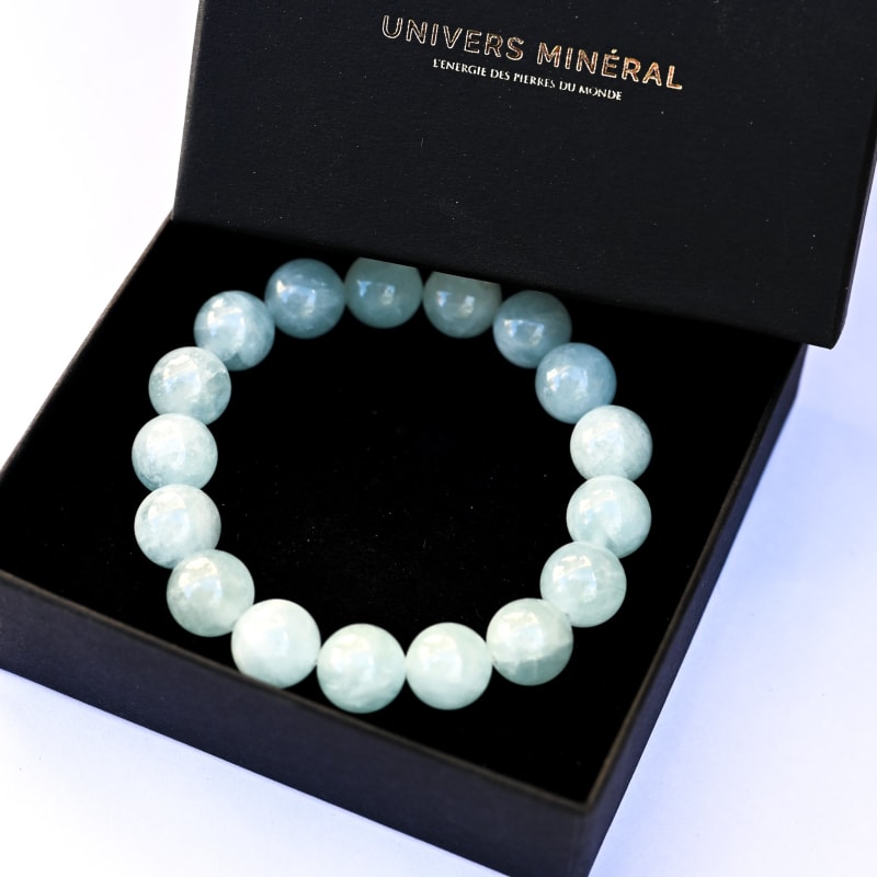 Bracelet en Aigue Marine 10mm | Univers Minéral