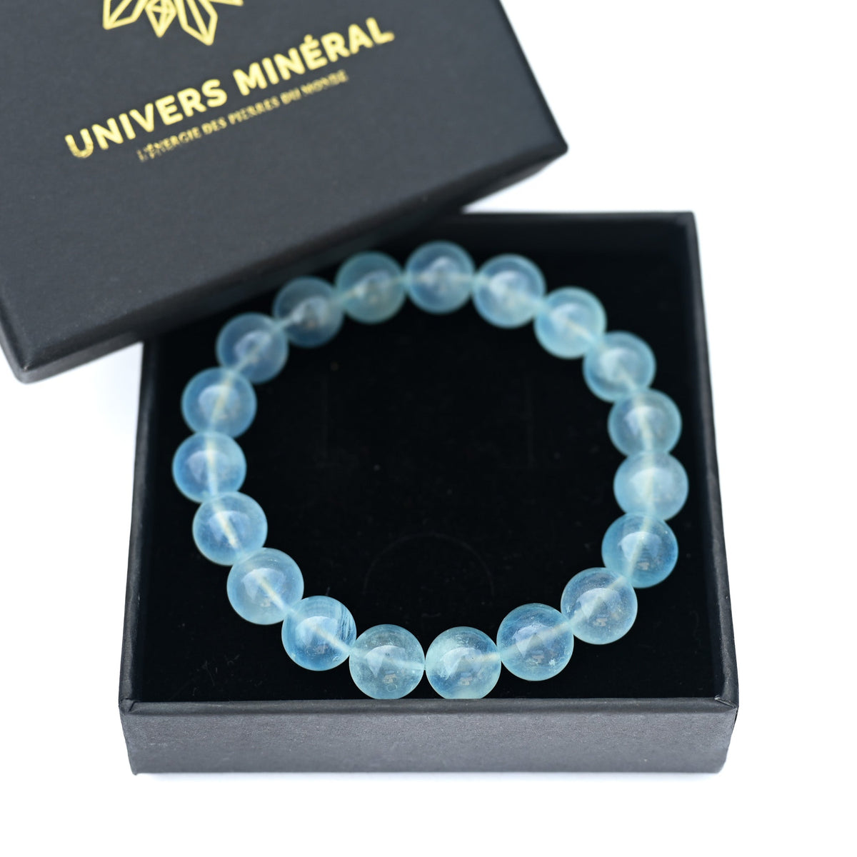 Bracelet en Aigue Marine 10mm