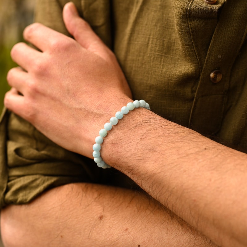 Bracelet en Aigue Marine 6mm | Univers Minéral