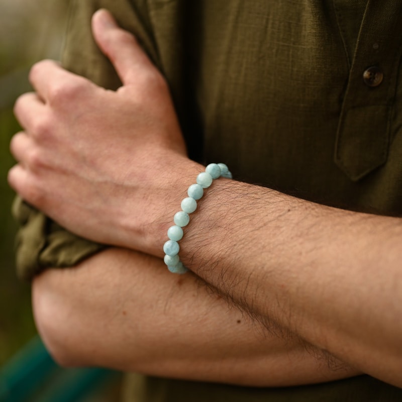 Bracelet en Aigue Marine 8mm | Univers Minéral