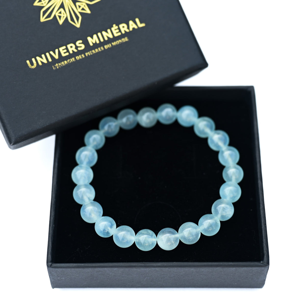 Bracelet en Aigue Marine 8mm
