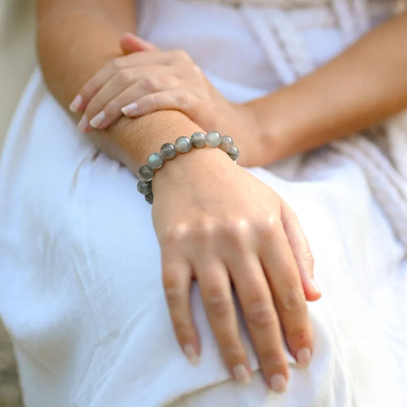 Bracelet en Labradorite véritable 10mm AAA