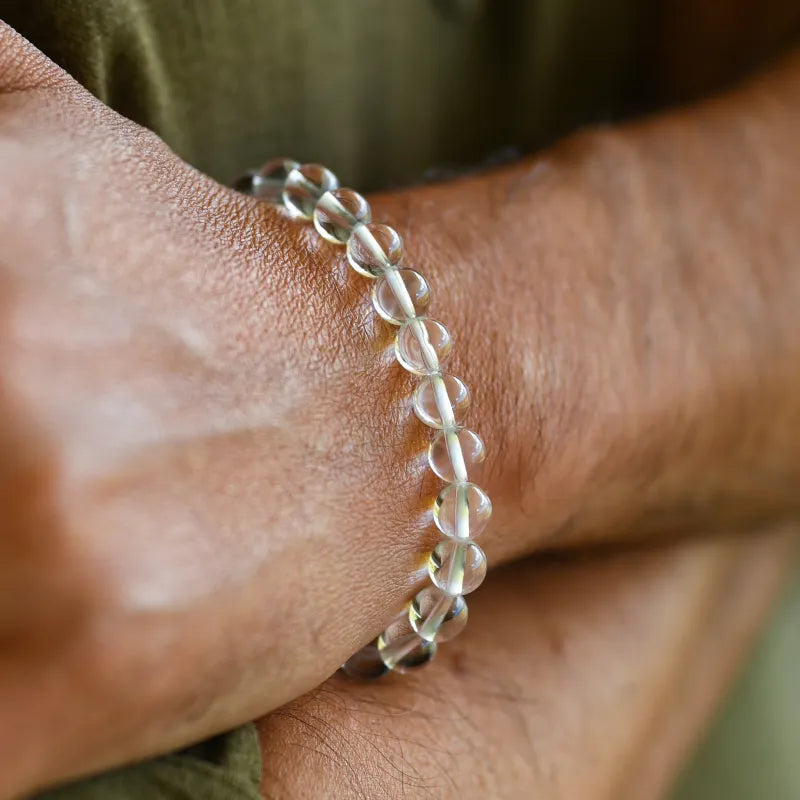 Bracelet en perles de cristal de roche