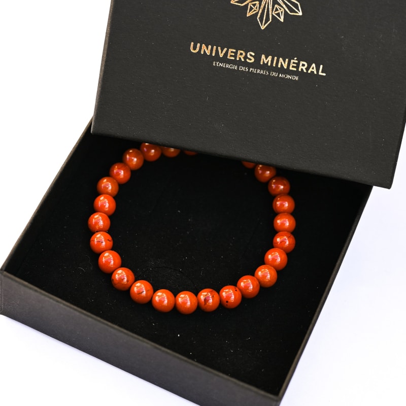 Bracelet Jaspe Rouge 6mm | Univers Minéral