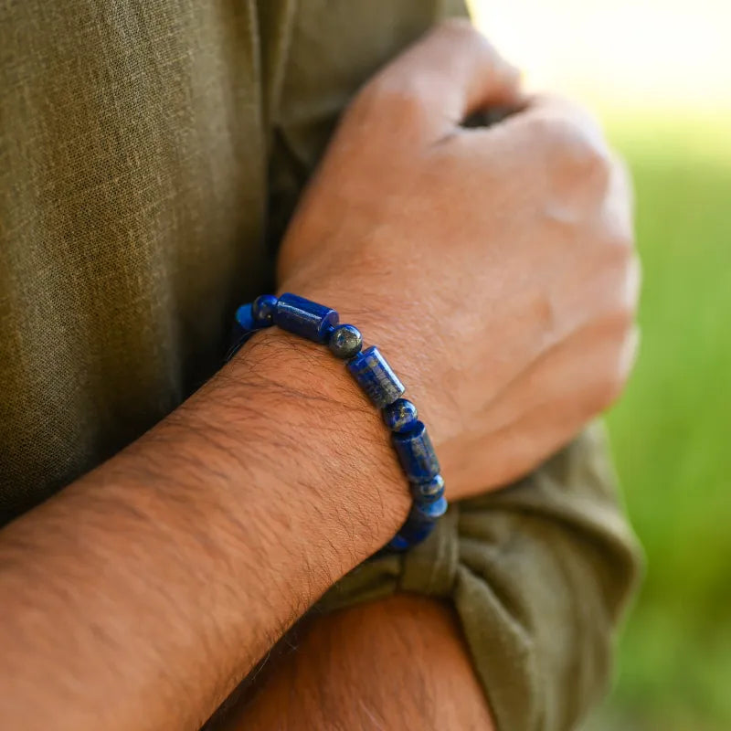 Bracelet lapis Lazuli Homme