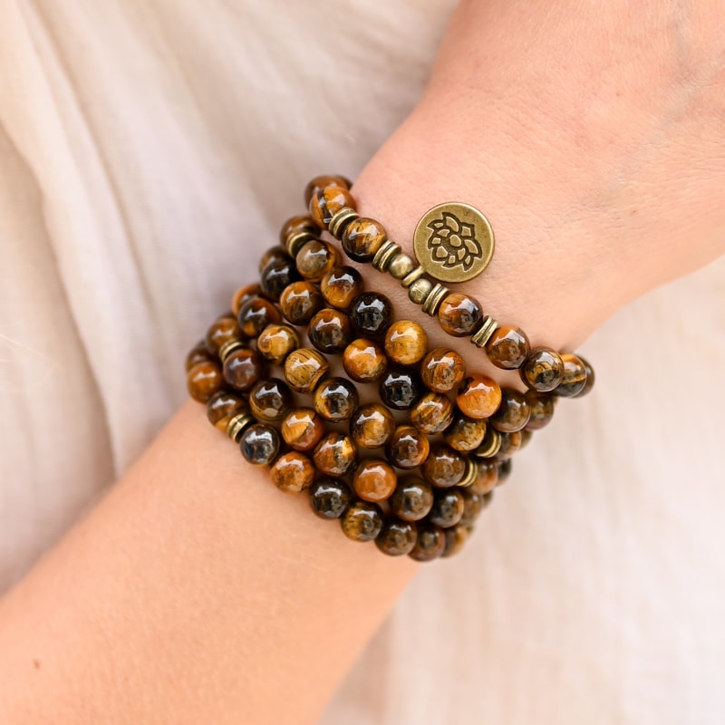 Bracelet Mala Oeil de tigre | Univers Minéral