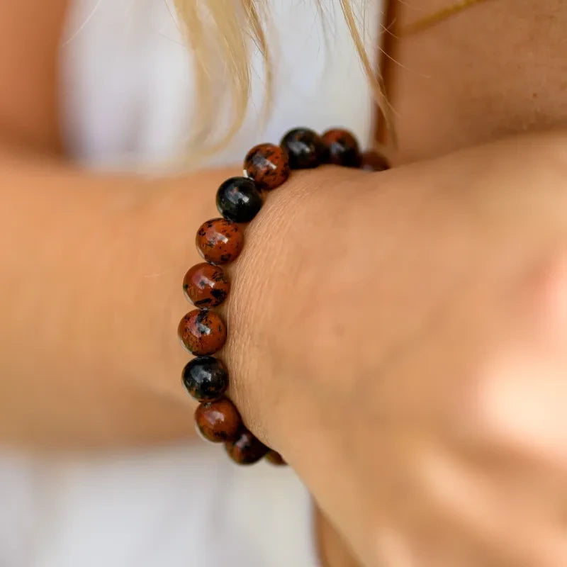 Bracelet Obsidienne Acajou