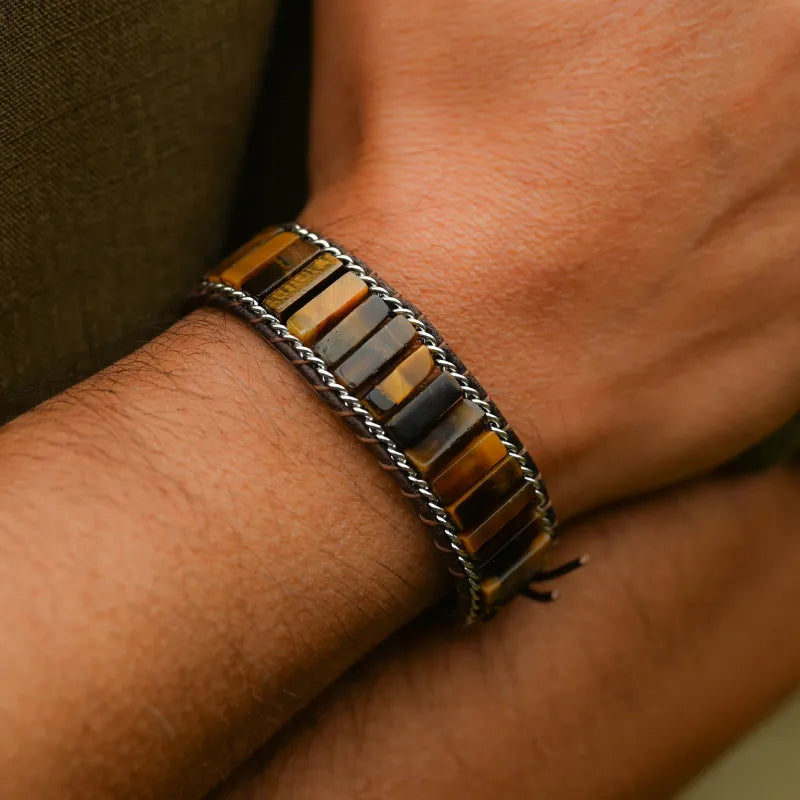 Bracelet Oeil de Tigre Homme