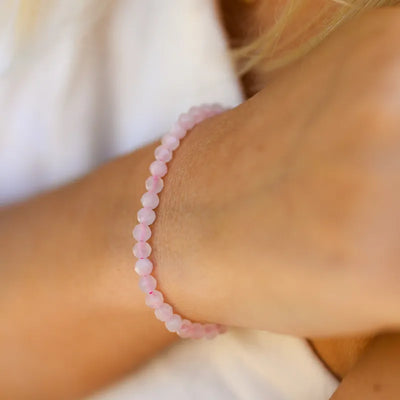 Bracelet Perle Quartz Rose