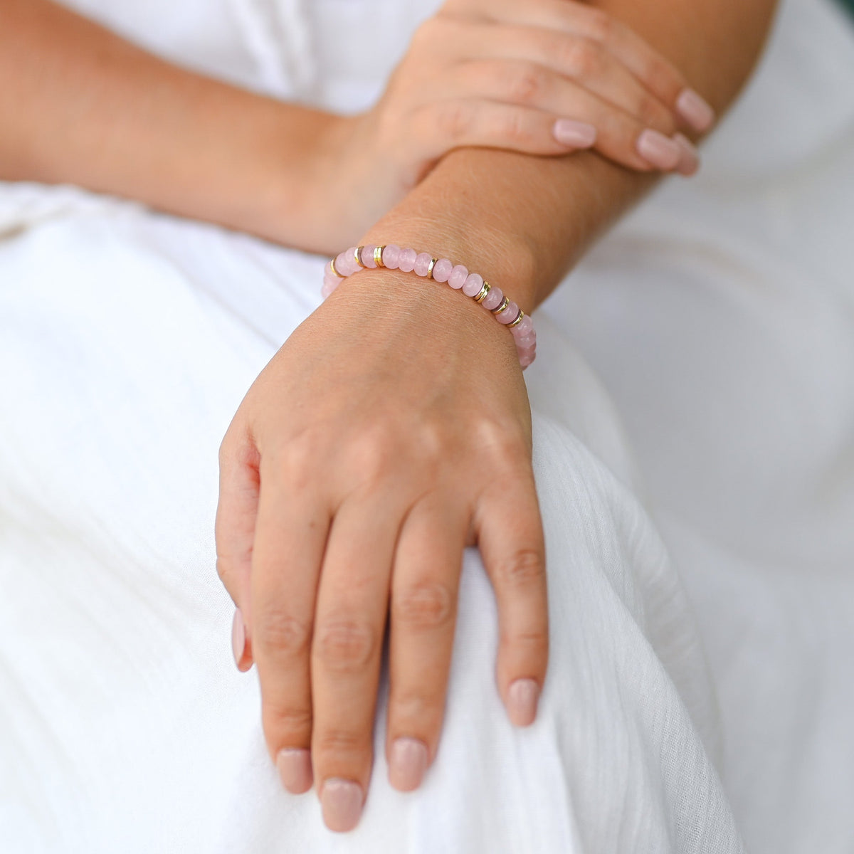 Bracelet Quartz Rose ’Porte bonheur’