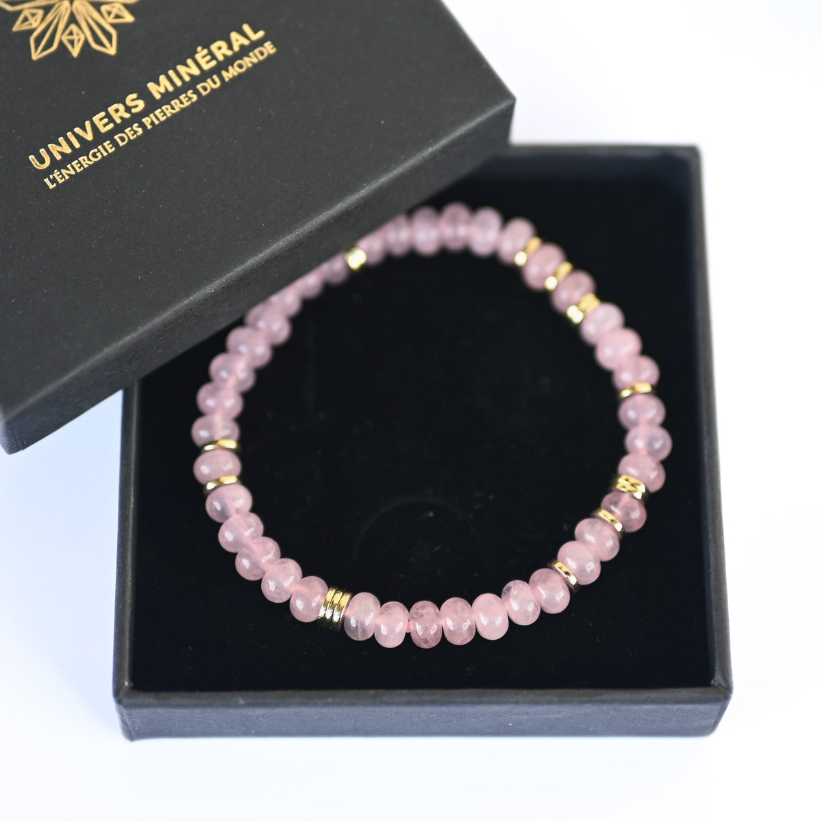 Bracelet Quartz Rose ’Porte bonheur’