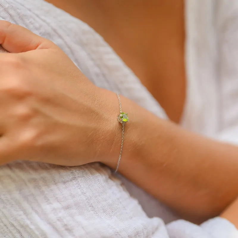 Bracelet réglable péridot