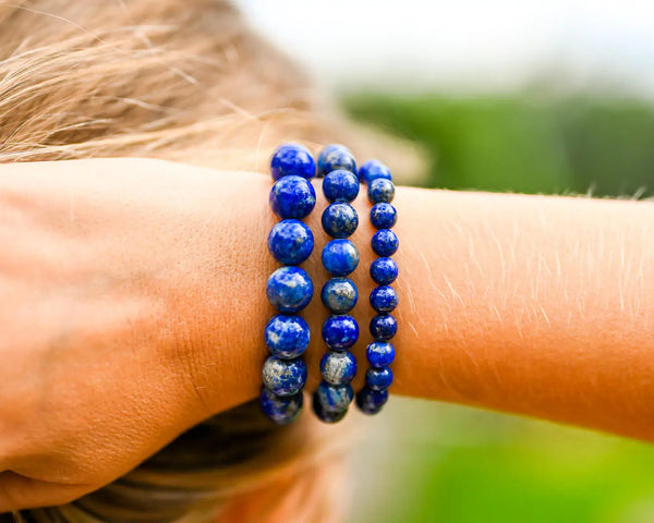 bracelet perles lapis lazuli