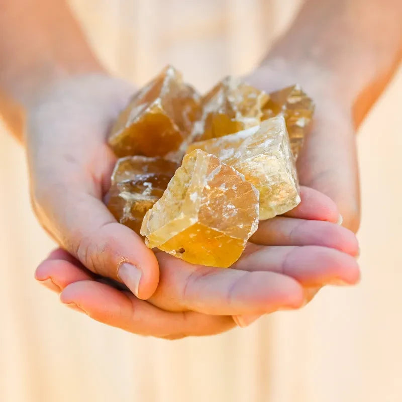 Calcite miel brute