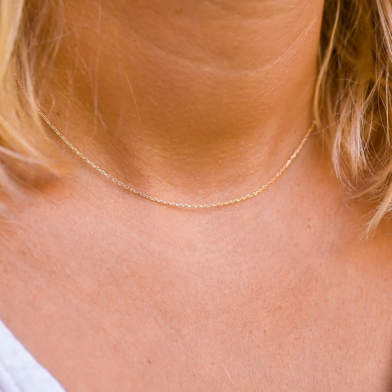 Chaine plaqué or - Maille forçat | Univers Minéral