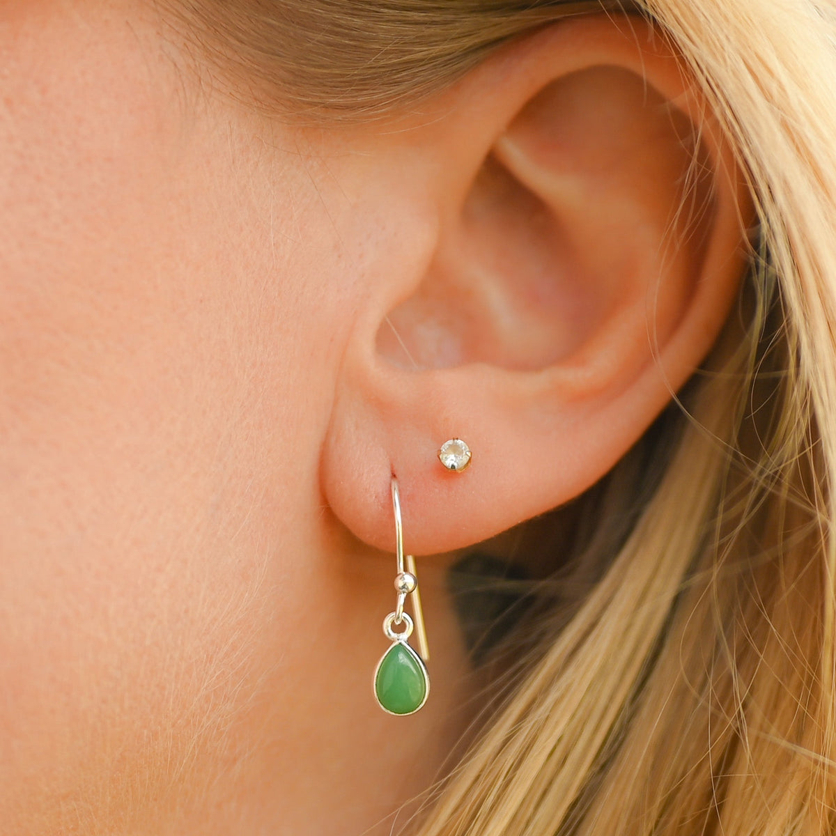Chrysoprase - Boucles d’oreilles Argent