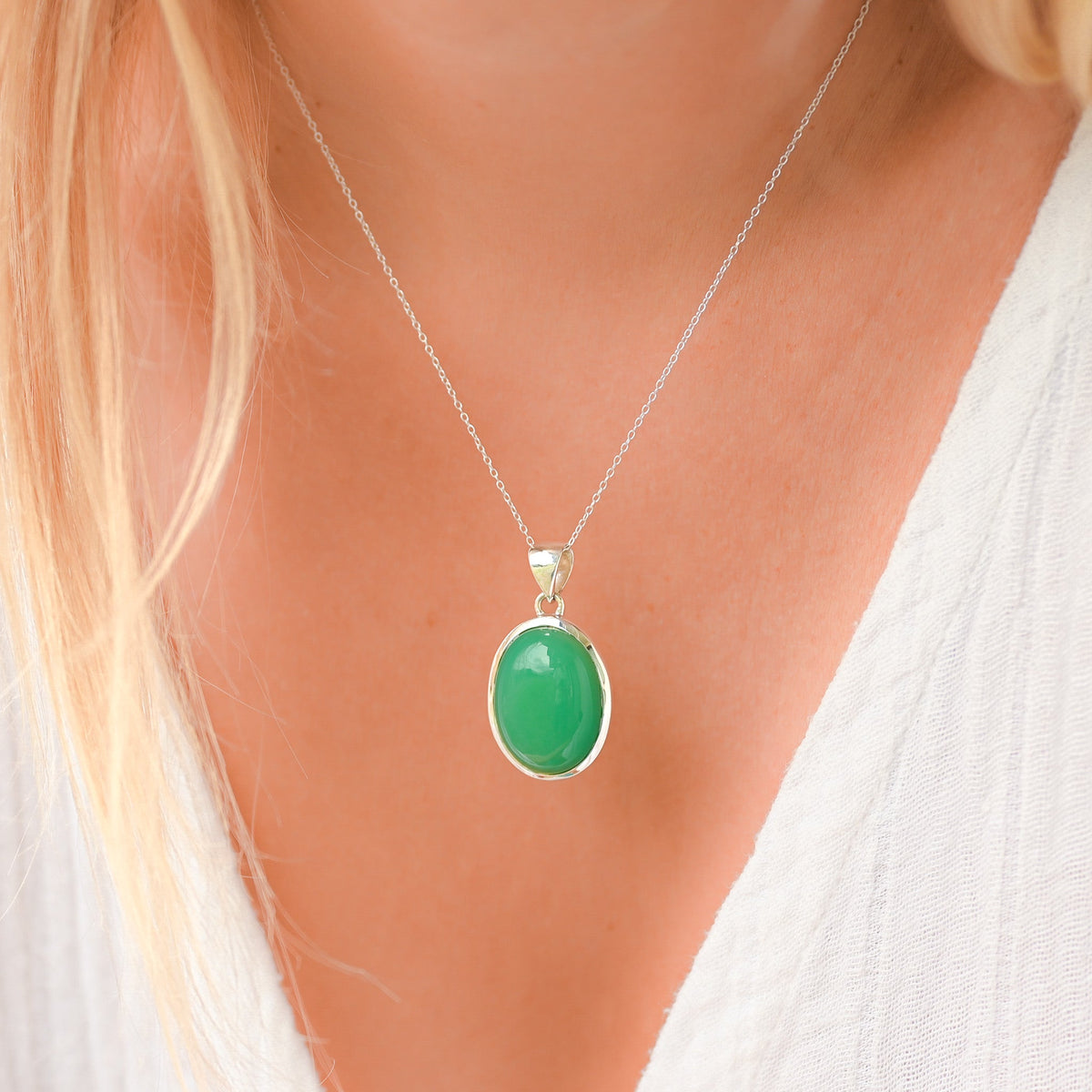 Chrysoprase Pendentif