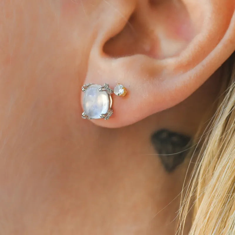 Clou d’oreille Pierre de Lune