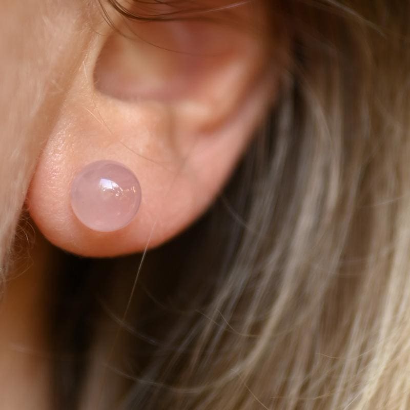 Boucles d'oreilles Quartz Rose - Univers Lithothérapie Boucles d'oreilles Quartz Rose - Univers Lithothérapie