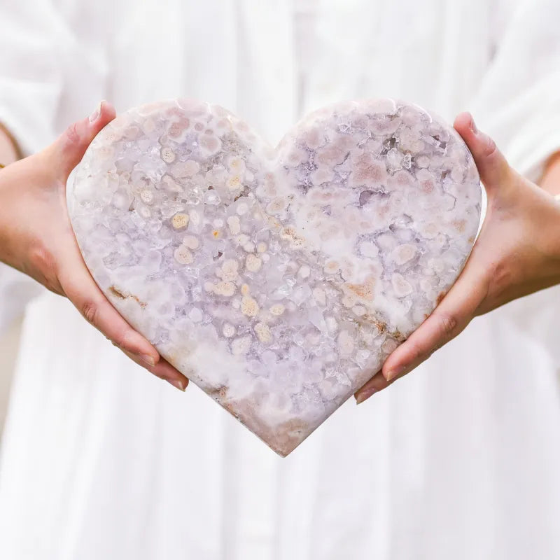 Coeur en Amethyste Rose