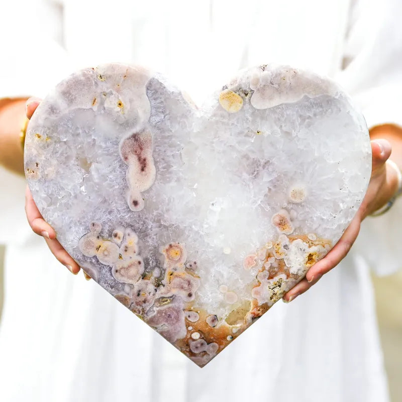 Coeur en Amethyste Rose