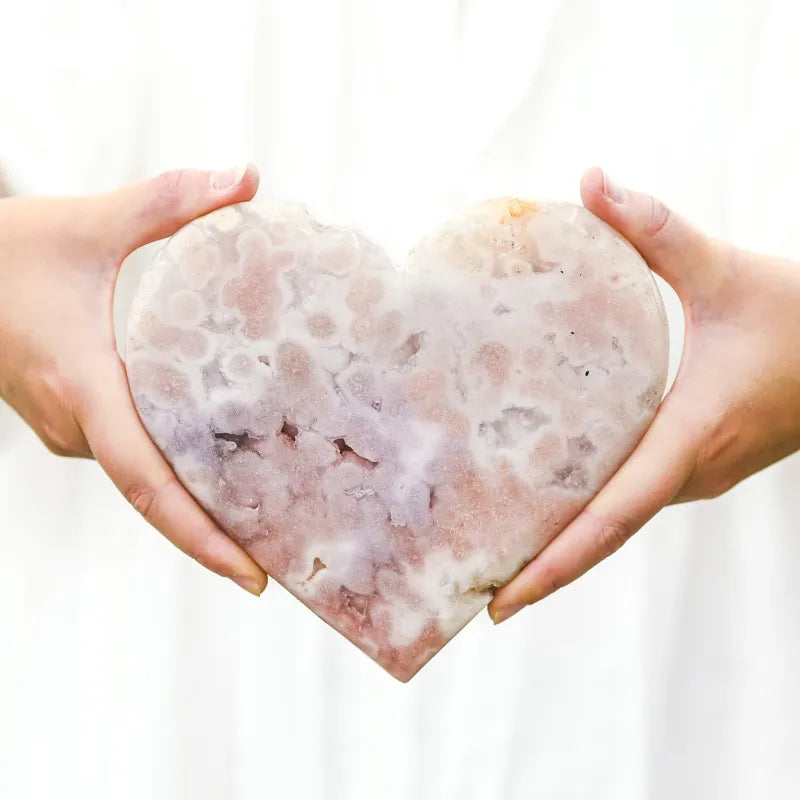 Coeur en Amethyste Rose