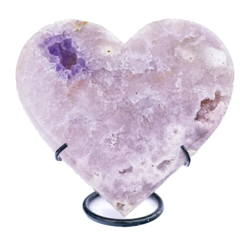 Coeur en Amethyste Rose