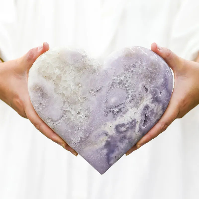 Coeur en Amethyste Rose