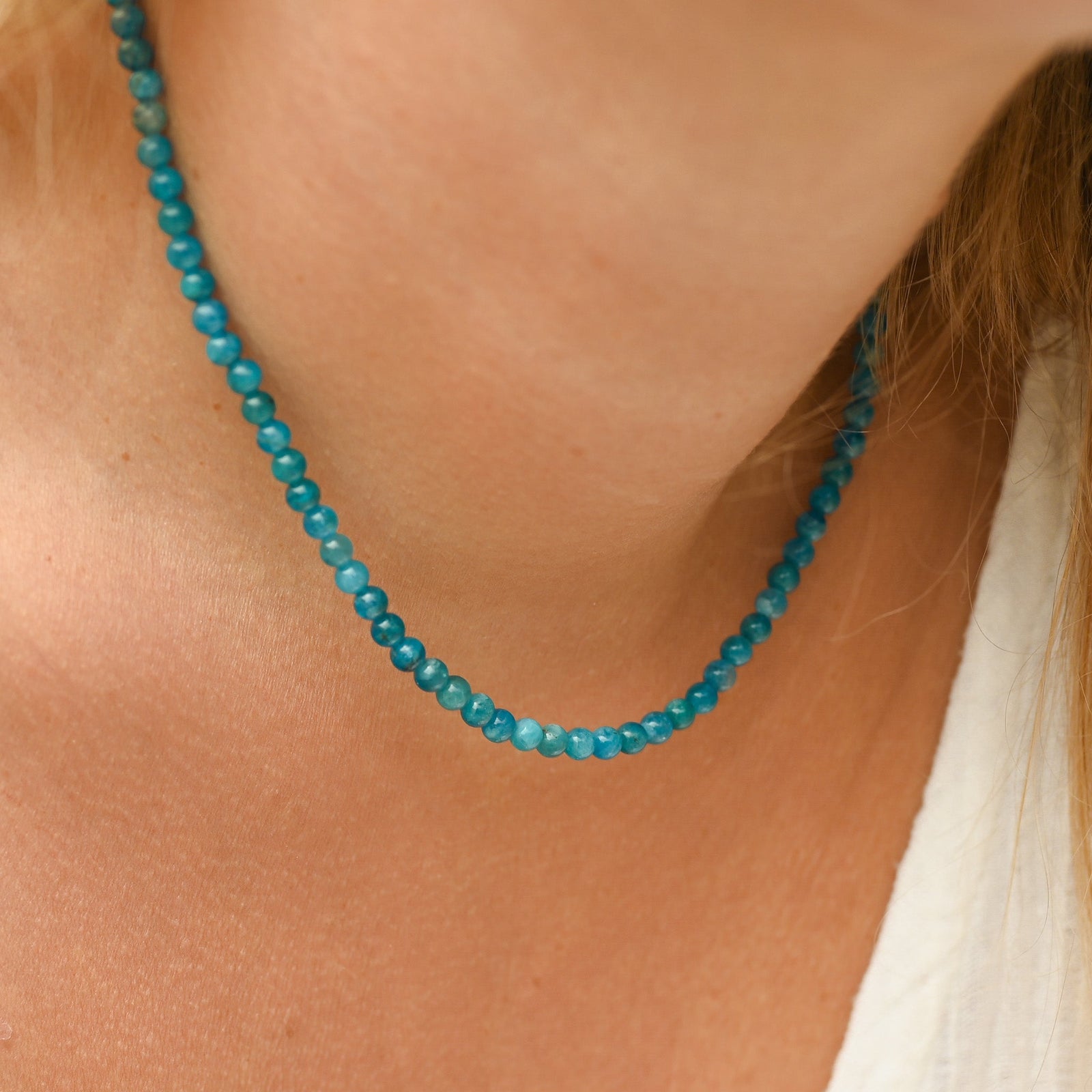 Collier Apatite Bleue