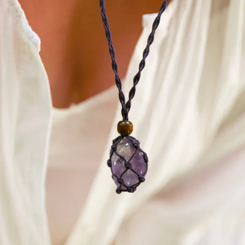 Collier en pierre Améthyste