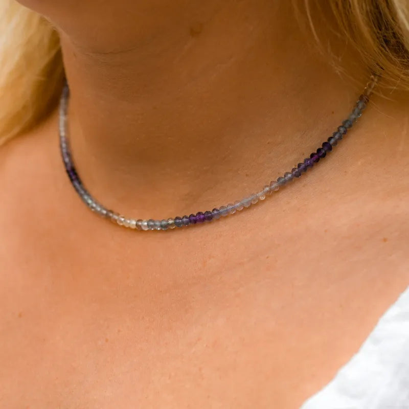 Collier fluorine- Arc en ciel