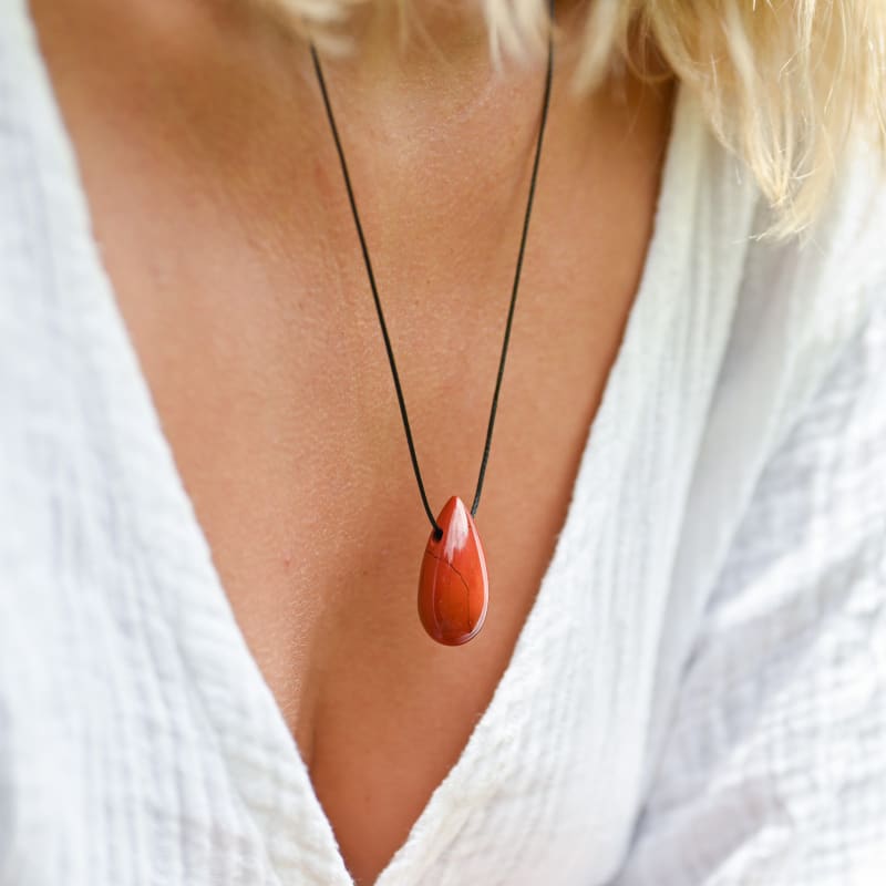 Collier Jaspe Rouge | Univers Minéral