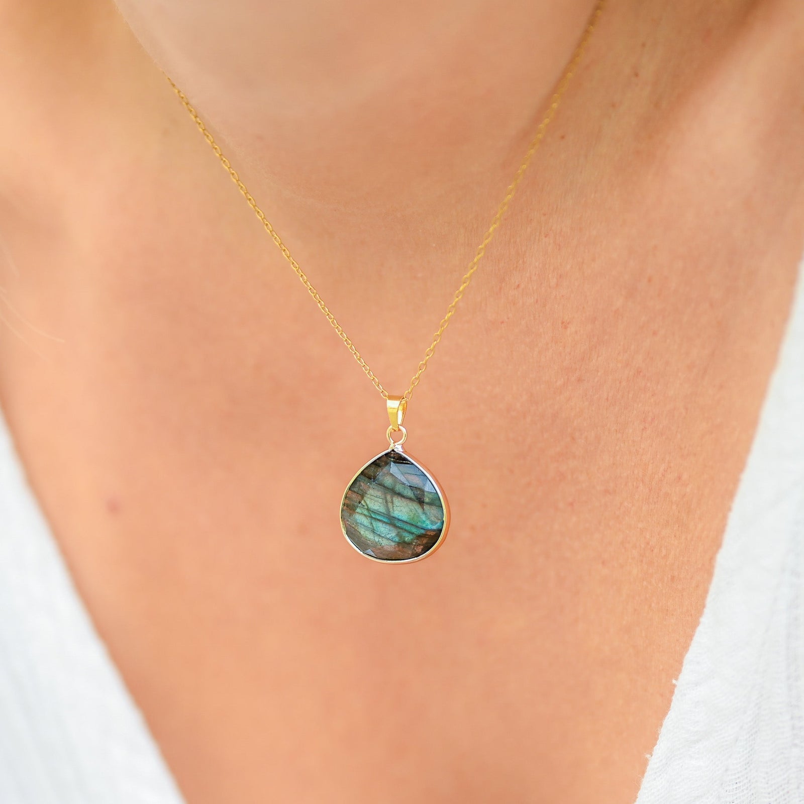 Collier Labradorite Femme
