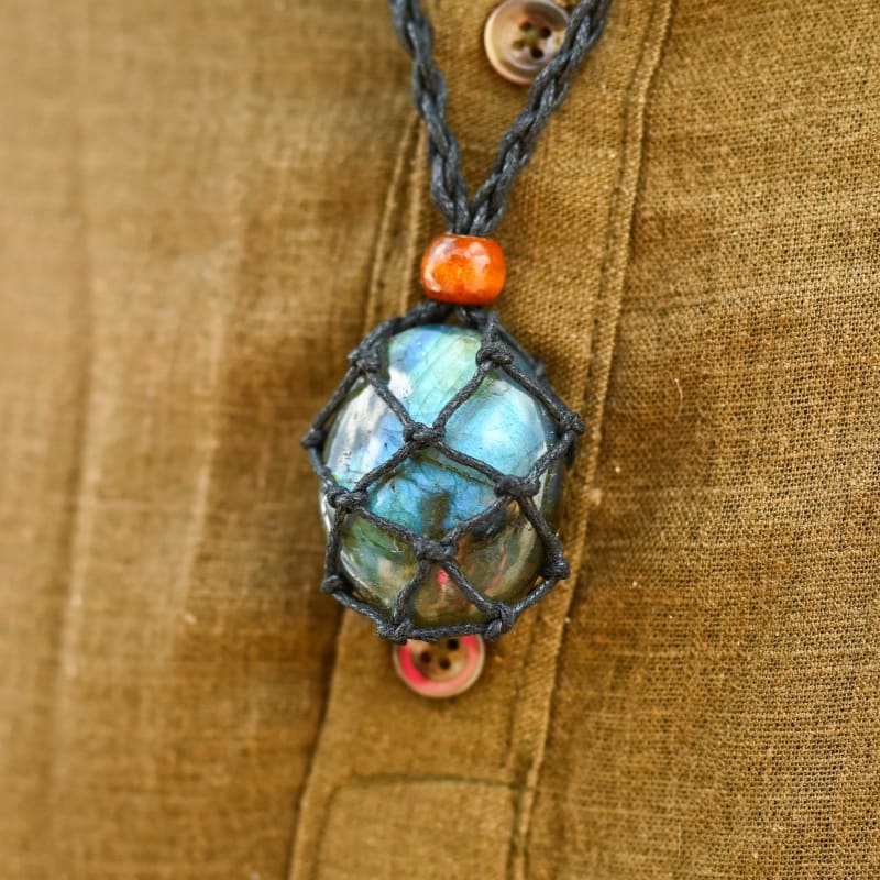 Collier Labradorite Homme | Univers Minéral