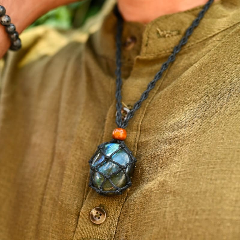 Collier Labradorite Homme | Univers Minéral