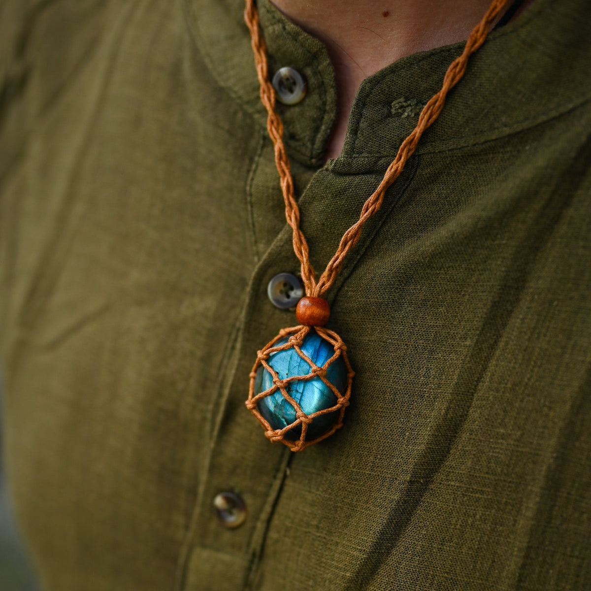 Collier Labradorite Homme