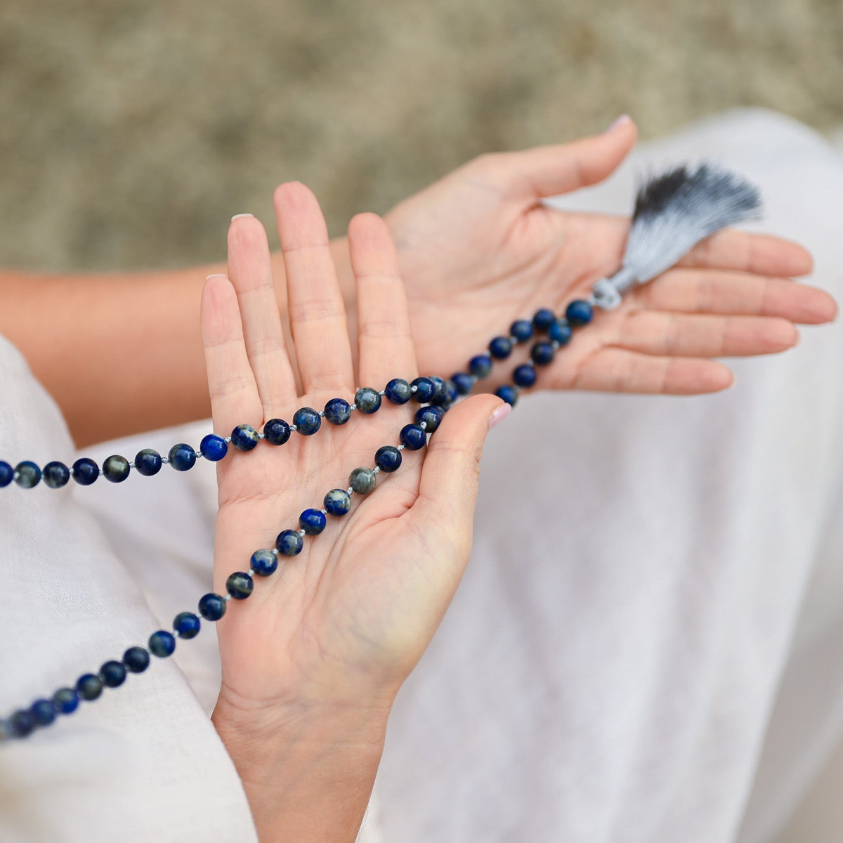 Collier Mala Lapis Lazuli