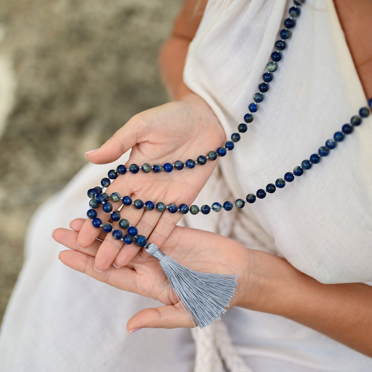 Collier Mala Lapis Lazuli