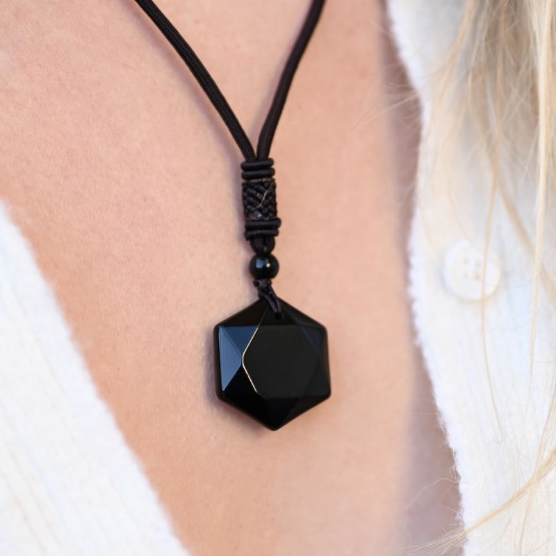 collier obsidienne | Univers Minéral