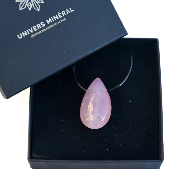 Collier Quartz Rose ’Goutte’