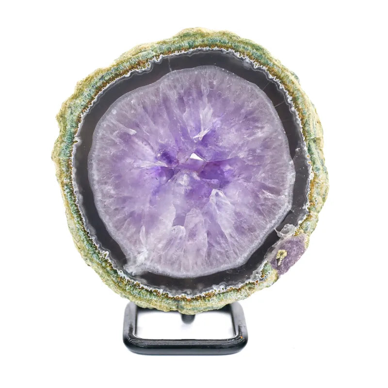 Géode d’améthyste - Tranche sur socle