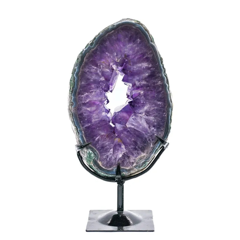 Géode d’améthyste - Tranche sur socle