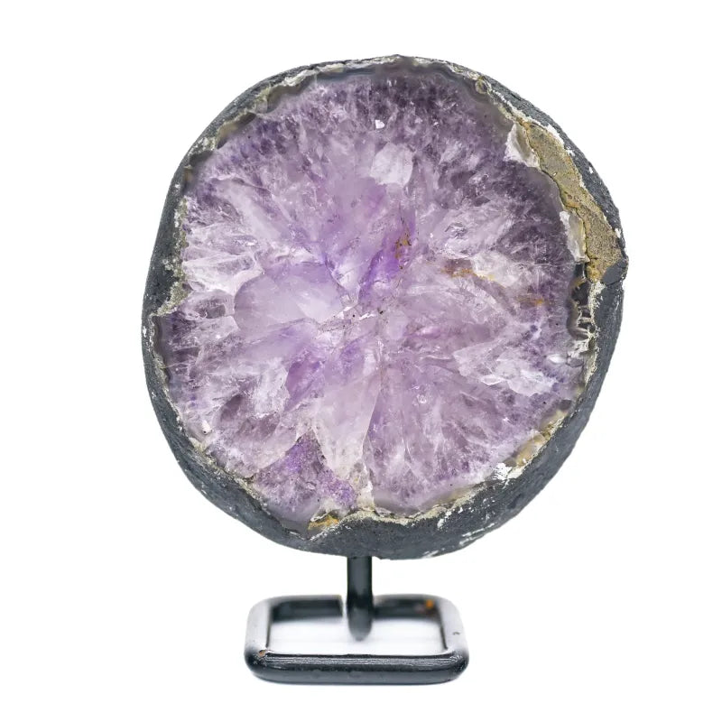 Géode d’améthyste - Tranche sur socle